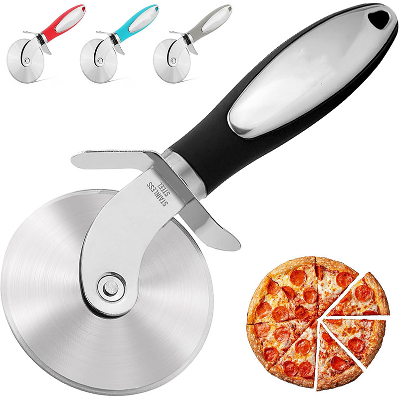 Stainless Steel Pizza Cutter Wheel with Non-Slip Handle