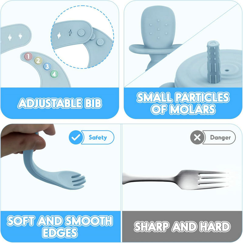 Food Grade Silicone Baby Feeding Set